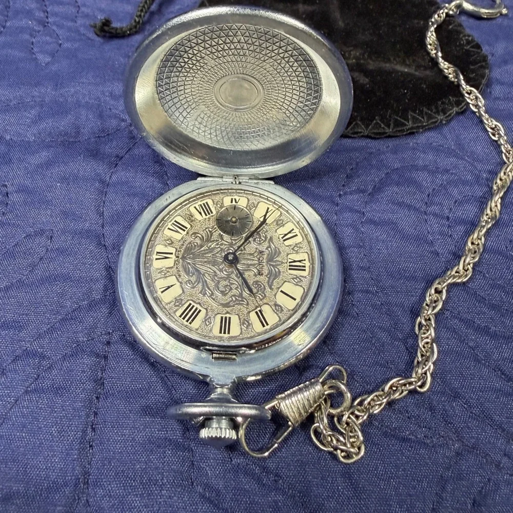 Molnija Soviet Pocket Watch Order of the Patriotic War 1941-1945 Mechanical